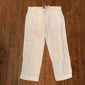*Gap* Sz 6 Summer Linen/Cotton Cropped Coastal Beach Pants EUC